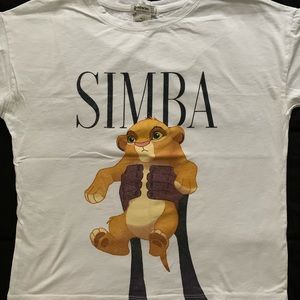 Disney The Lion King Tshirt Simba Worn twice  Size S Stradivarius